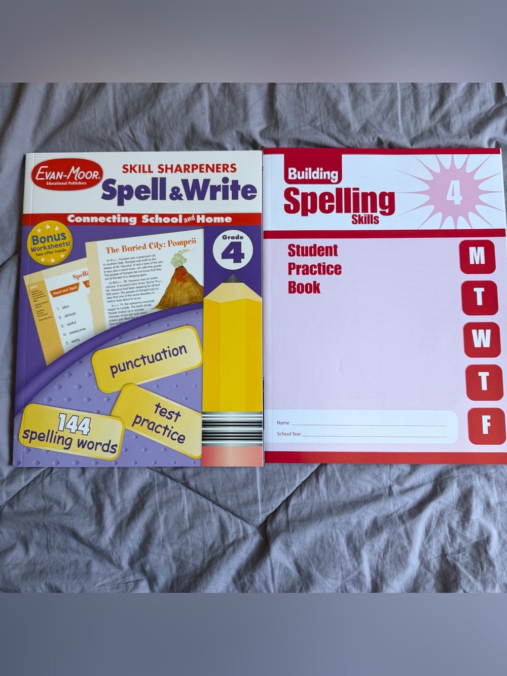 4th grade Evan Moore spelling and pocket chart